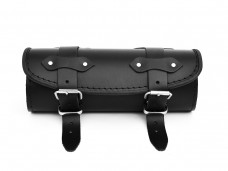 Black Leather Pouch Tool Roll for Harley-Davidson Yamaha Kawasaki Honda Suzuki Triumph